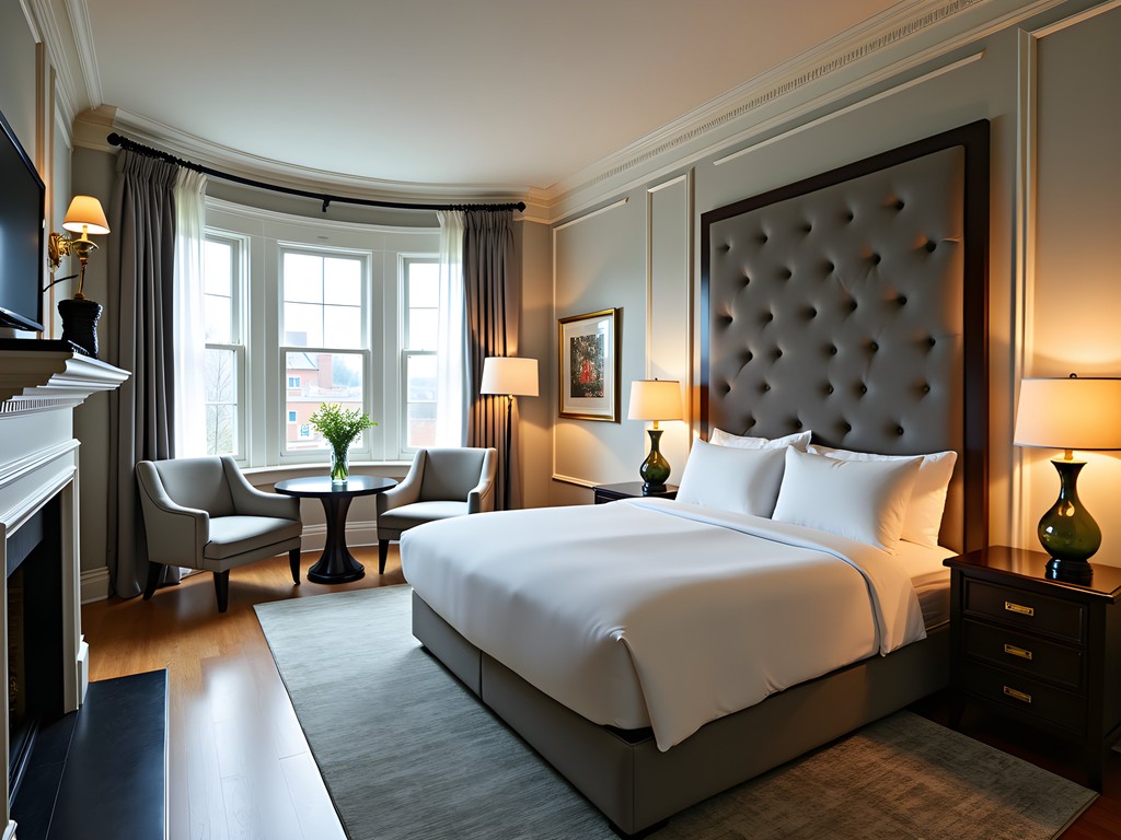 Modern interior design within historic Belmont Mansion