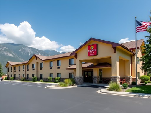 Affordable hotel exterior with parking in downtown Boise area