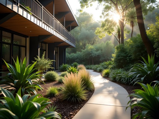 Sustainable garden at eco-friendly Brisbane riverside hotel