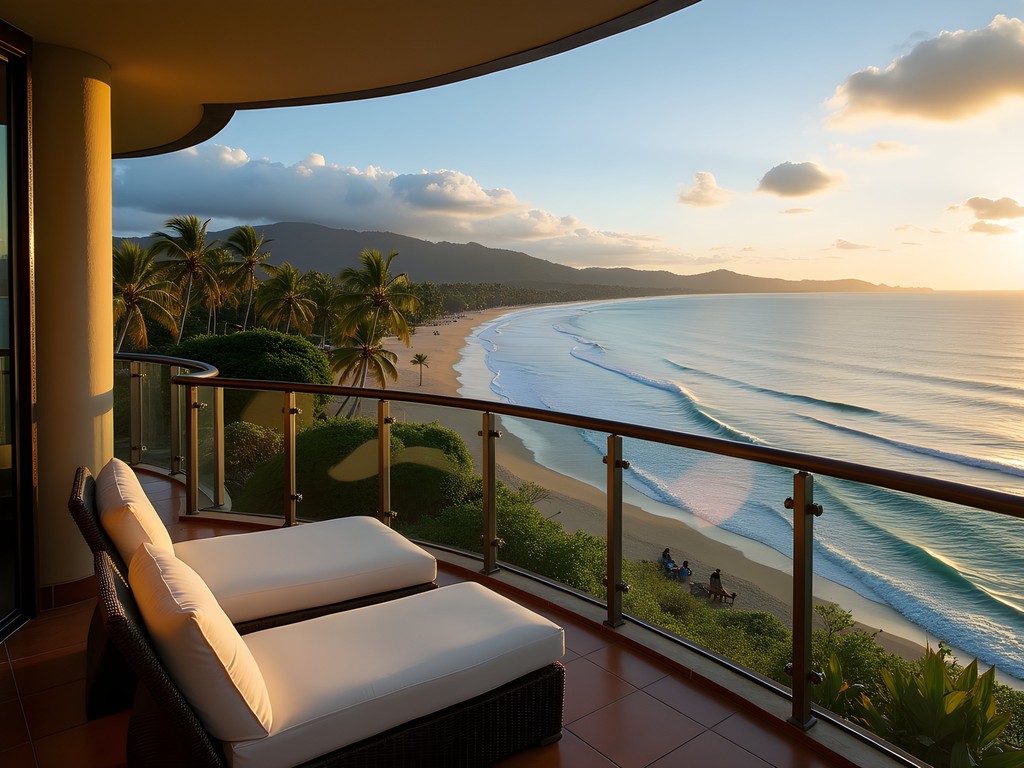 Stunning ocean view from a family suite balcony at Balandra Hotel in Manta