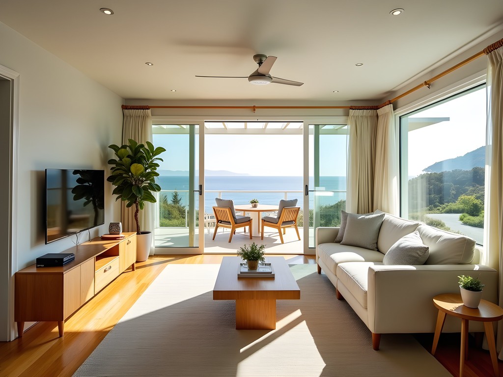Charming beach house accommodation in Merewether, Newcastle with coastal decor