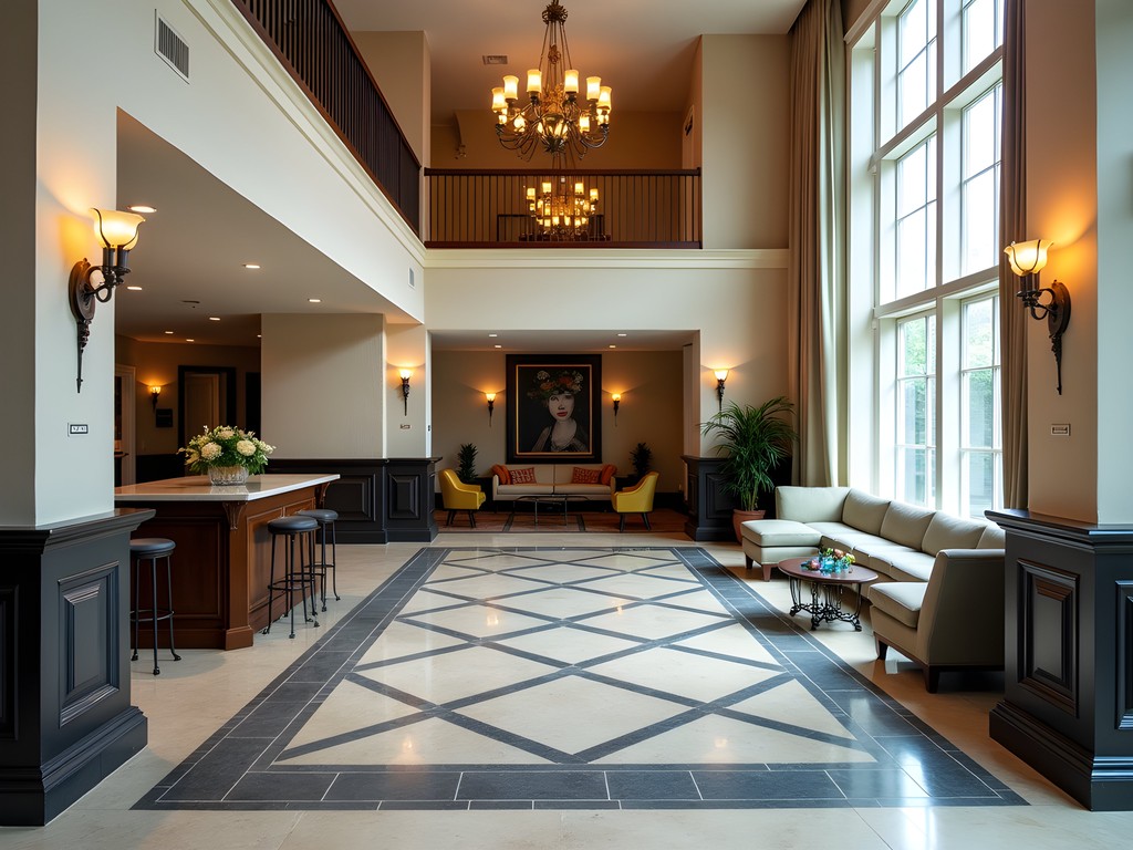 Art Deco inspired lobby of the Ambassador Hotel in Oklahoma City