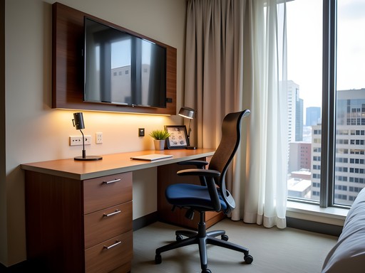Well-designed business workspace in Embassy Suites Oklahoma City