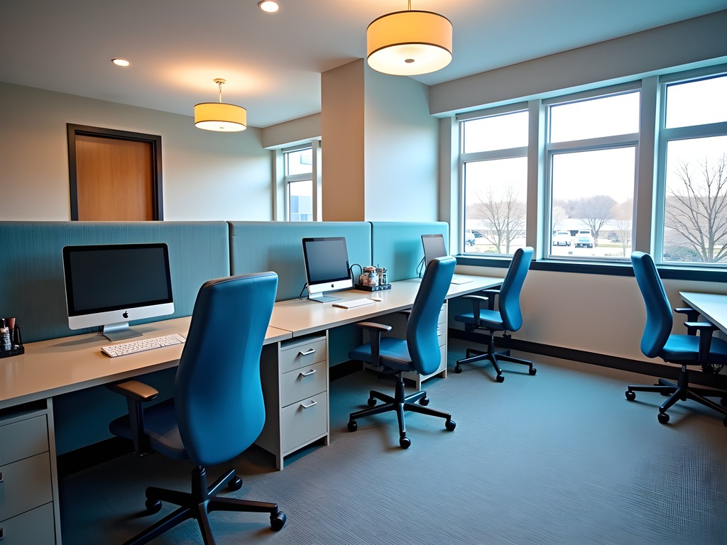 Sophisticated business center at Omni Oklahoma City with ergonomic workspaces