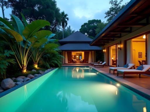 Luxury boutique hotel in Kigali with saltwater pool and lush gardens