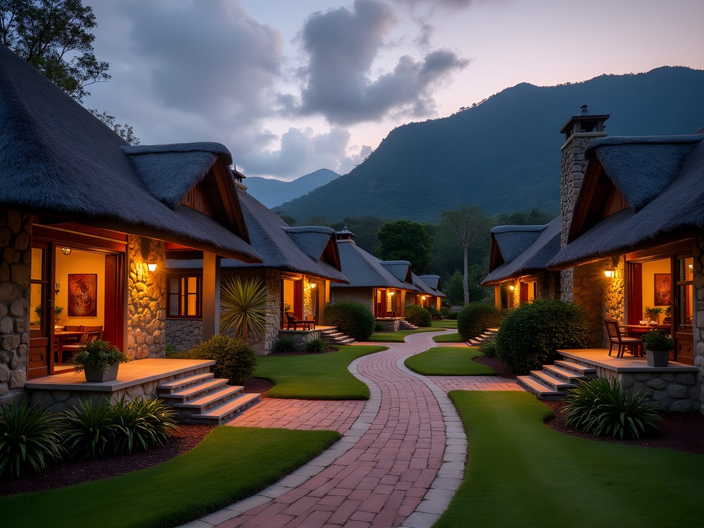 Comfortable mid-range accommodation near Volcanoes National Park with mountain views