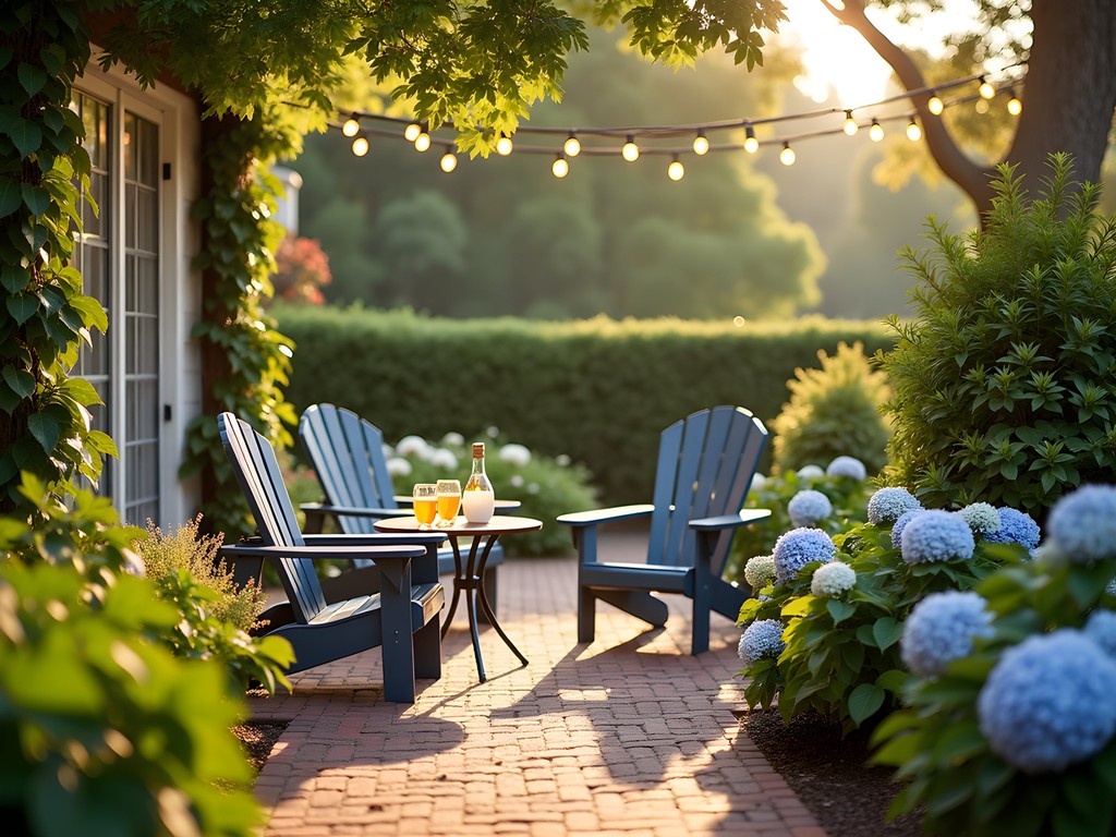 Private garden patio of cottage suite at Shelter Harbor Inn, Westerly Rhode Island