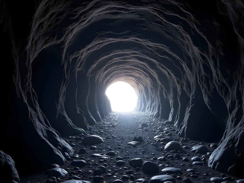Exploring lava tubes on Rangitoto Island with headlamp
