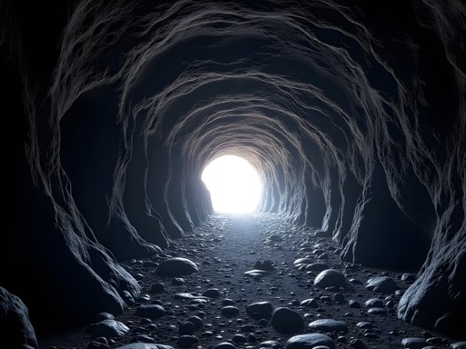 Exploring lava tubes on Rangitoto Island with headlamp