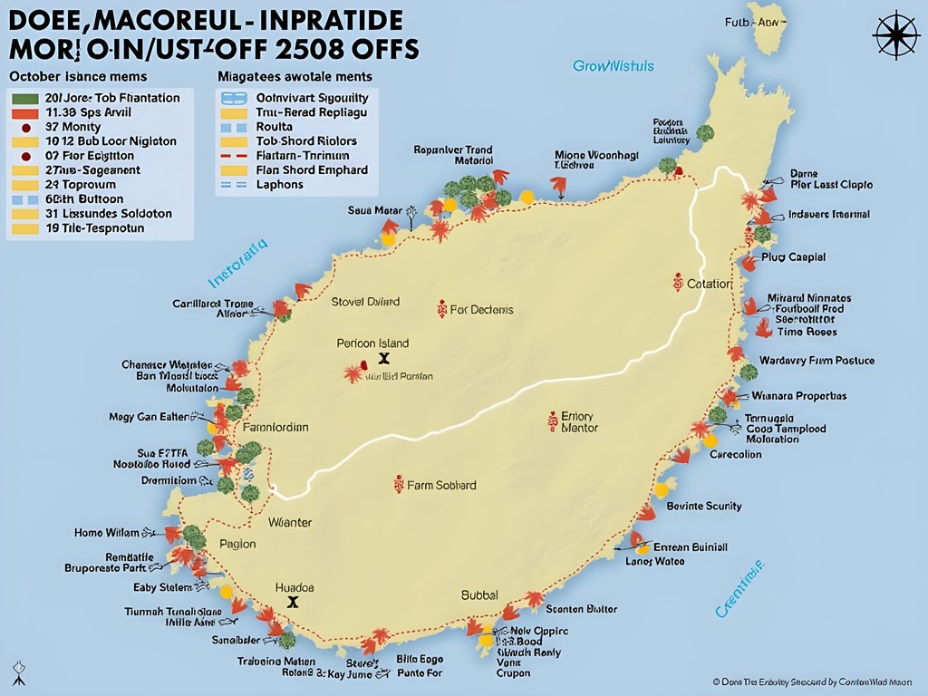 Christmas Island red crab migration calendar with rainfall patterns and lunar cycles