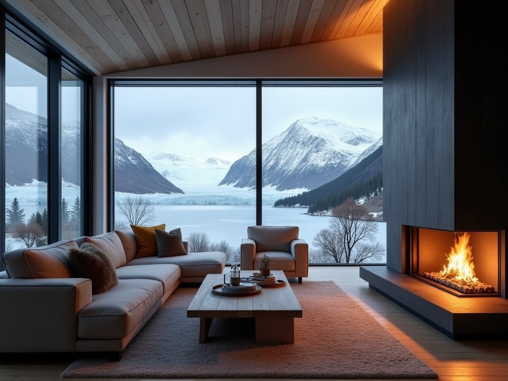 Luxury chalet with panoramic windows overlooking Franz Josef Glacier