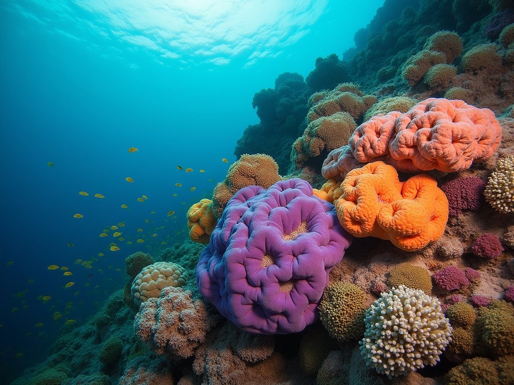 Vibrant coral reef with diverse marine life in Gizo, Solomon Islands