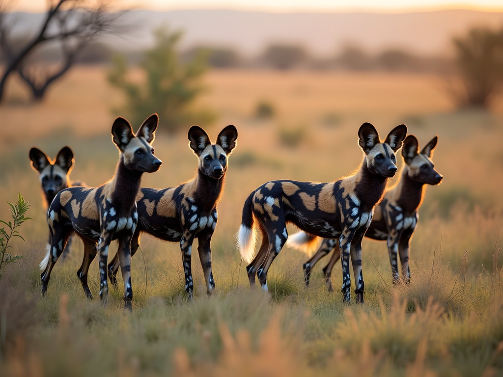 Rare sighting of African wild dog pack in Kruger National Park