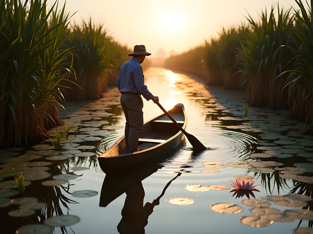 Luxury mokoro safari experience in the Okavango Delta with professional guide