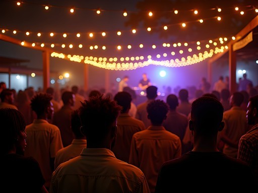 Vibrant nightlife scene at The Alchemist bar in Nairobi with local musicians performing