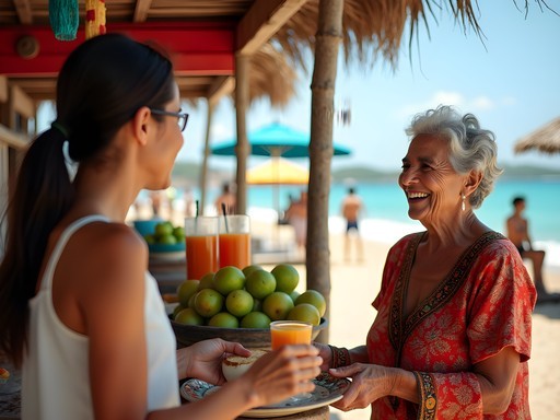 Respectful interaction with local beach vendors in Cartagena