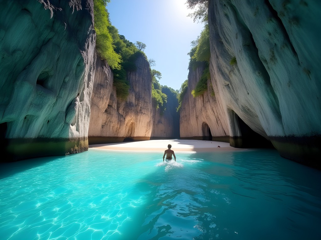Dramatic granite formations framing the secluded Anse Pierrot beach in La Digue, Seychelles