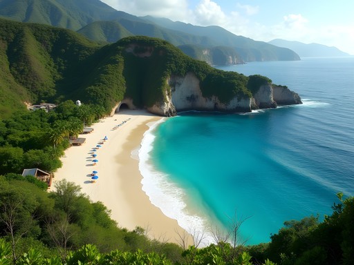 Pristine Playa Majahuitas with jungle backdrop and clear turquoise water