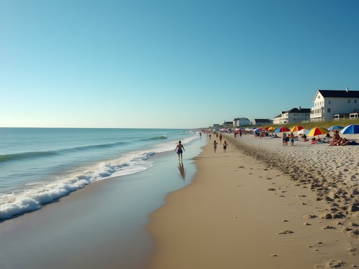 Croatan Beach Virginia Beach with families enjoying calm waters and wide sandy shore