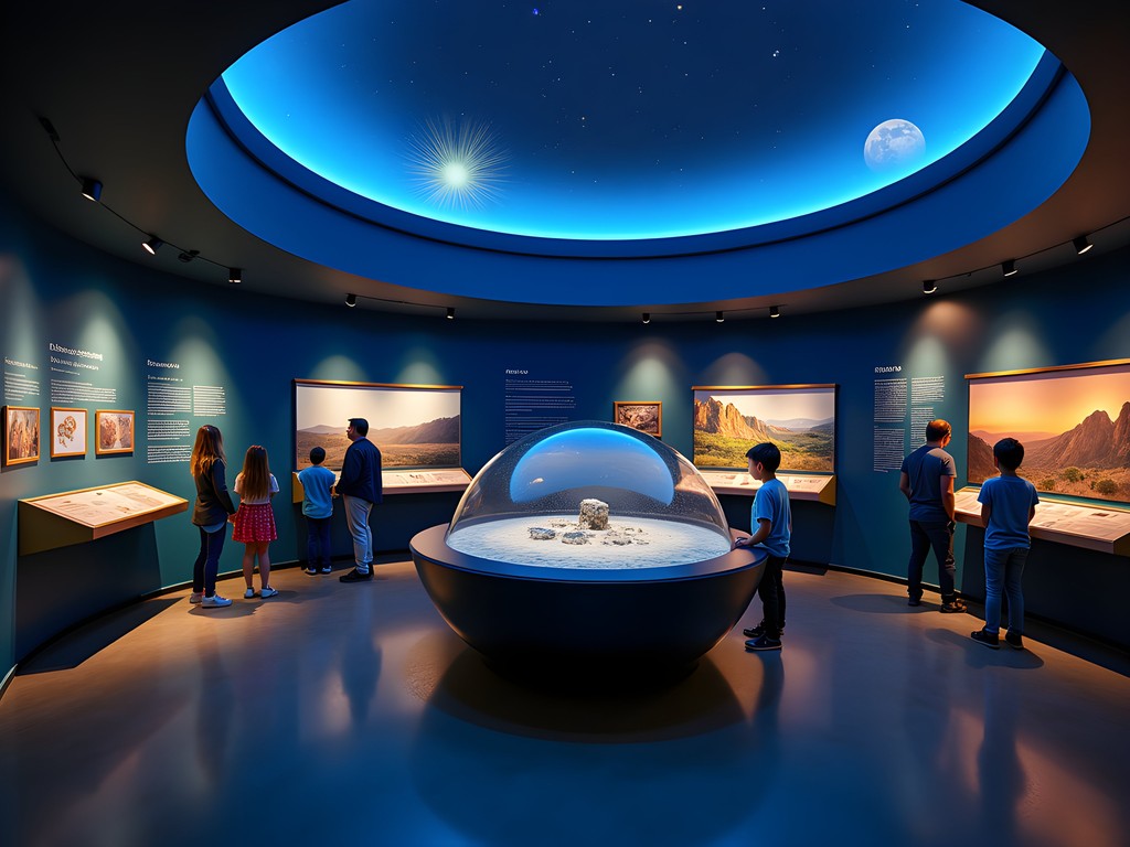 Children exploring interactive exhibits at Thronateeska Heritage Center planetarium
