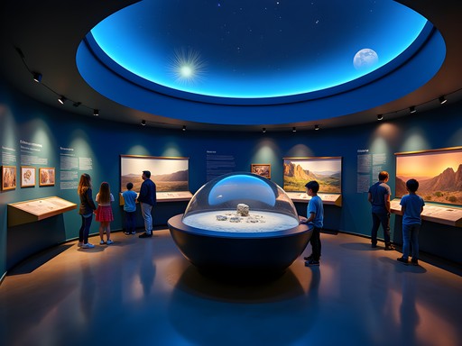 Children exploring interactive exhibits at Thronateeska Heritage Center planetarium
