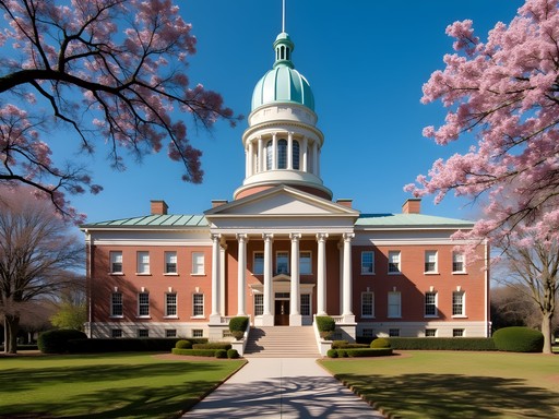 South Carolina State House with copper dome and historic grounds