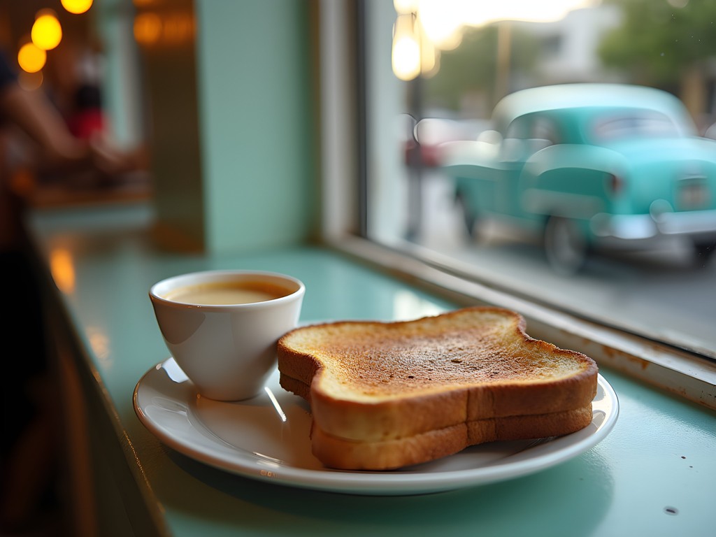 Authentic Cuban breakfast at a ventanita window in Miami