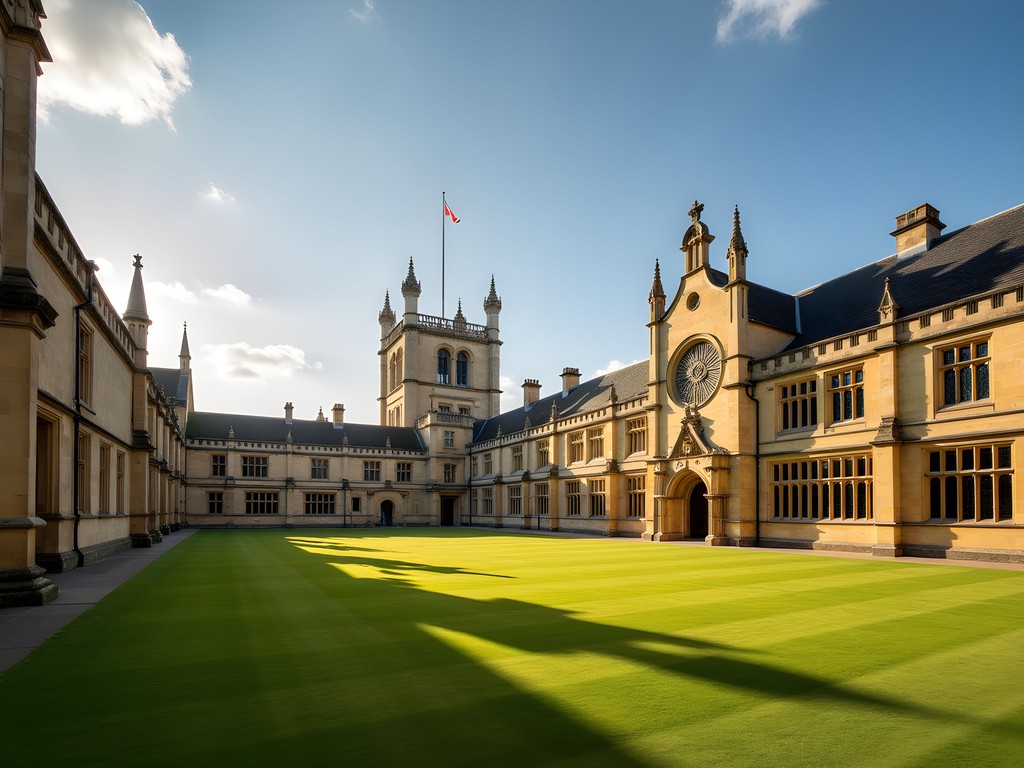 The stunning architecture of All Souls College quadrangle in Oxford