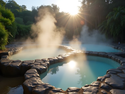 Therapeutic hot springs at Baños Termales de Chulucanas in Piura, Peru