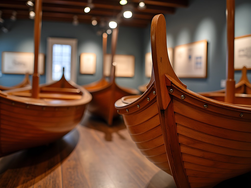 Wooden boat exhibit at Toms River Seaport Society's Maritime Museum