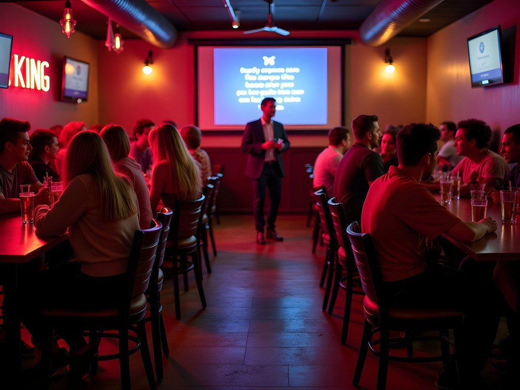 Karaoke night at Innocent's Bar in Tuscaloosa