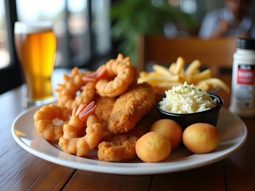 Fresh seafood platter from local Virginia Beach restaurant away from the boardwalk