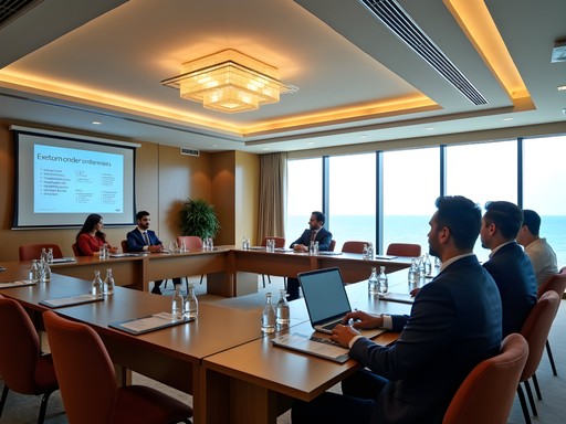 Professional business meeting at Ayla Convention Center in Aqaba