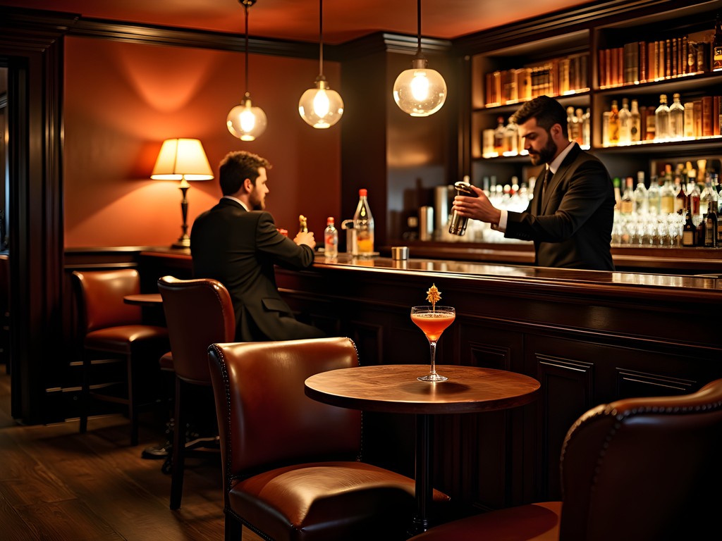 Sophisticated hidden speakeasy in Augusta with craft cocktail preparation