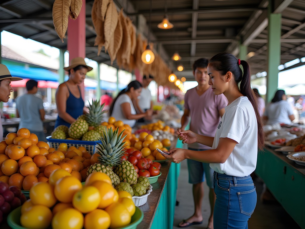 Shopping at D'Talipapa local market in Boracay