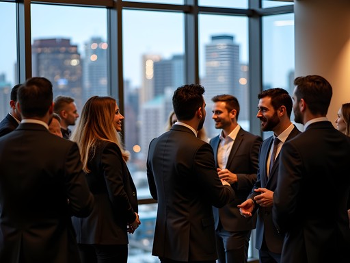 Business networking event in downtown Calgary