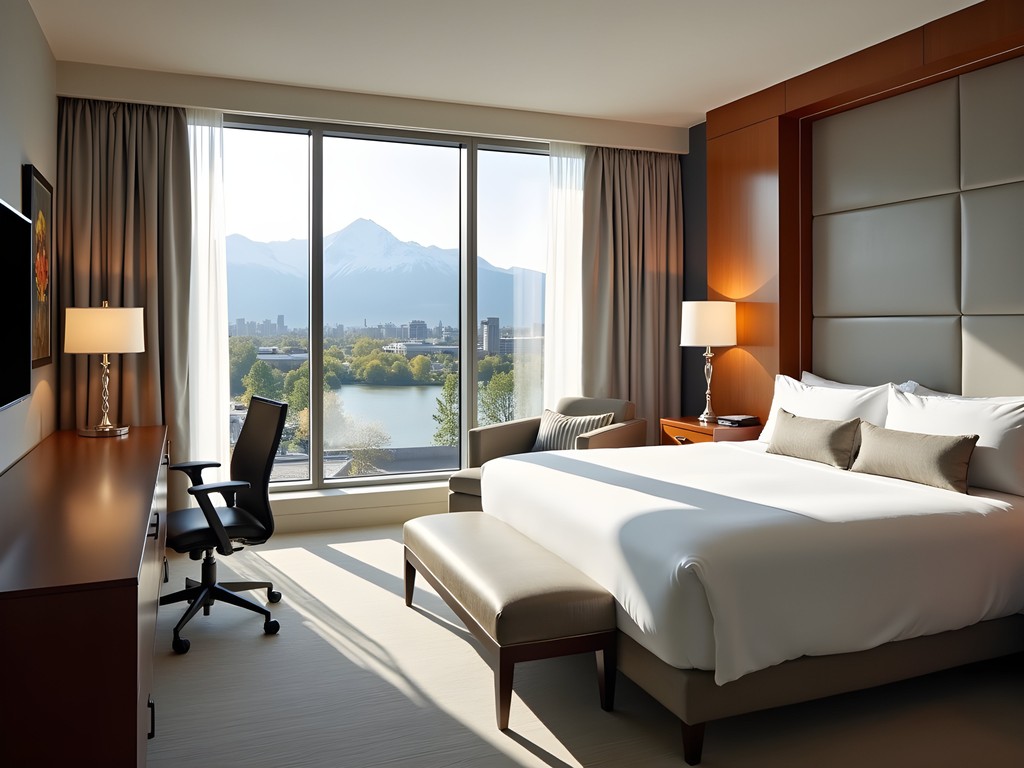 Luxury executive suite in downtown Calgary with mountain views