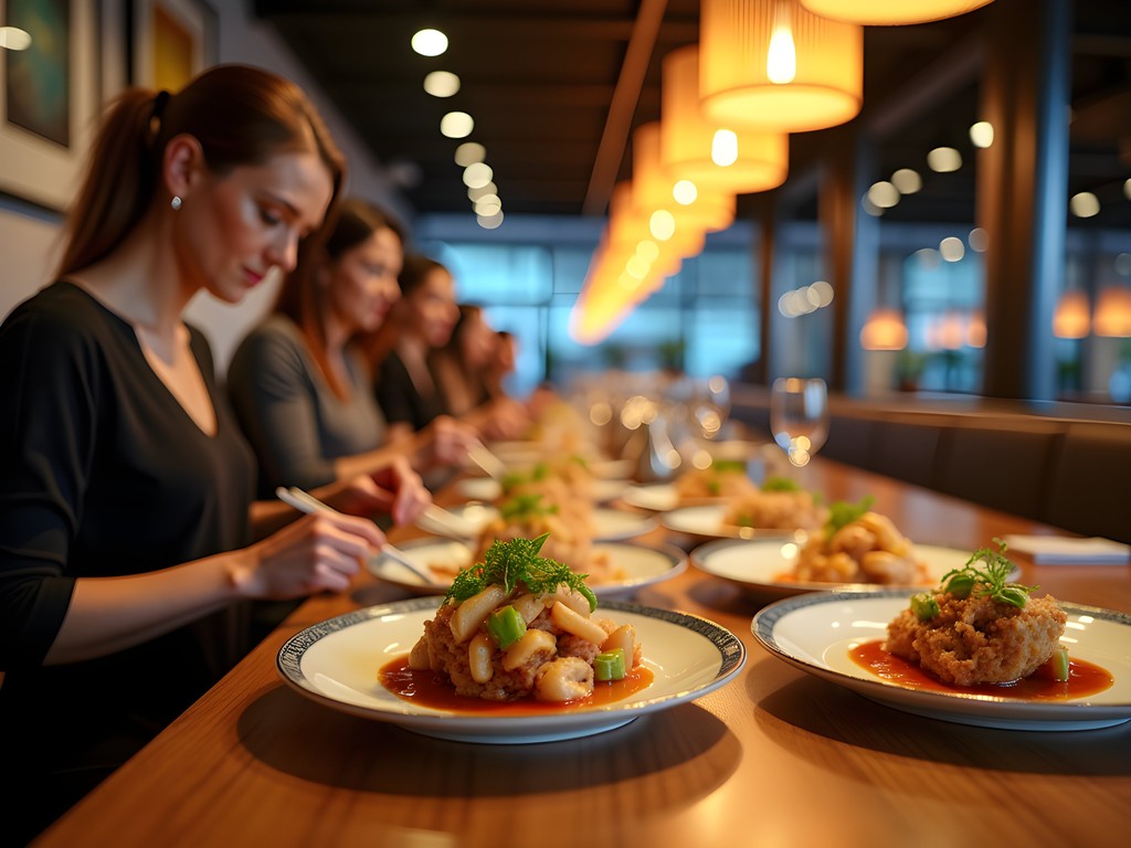 Business casual dining in Las Vegas Chinatown with authentic Asian cuisine being served