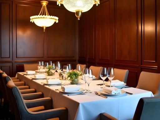 Elegant private dining room at Bern's Steak House in Tampa