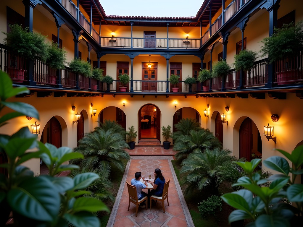 Restored colonial mansion boutique hotel in Lima's Barranco district