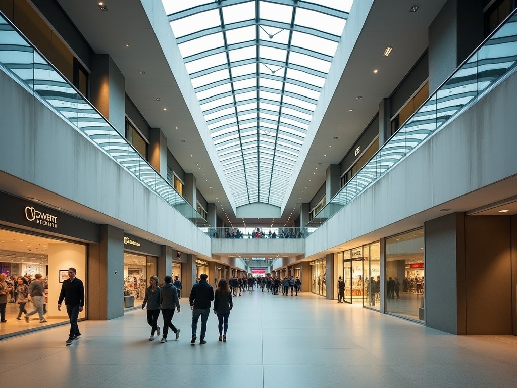 Modern architecture and light wells in Montreal's Underground City