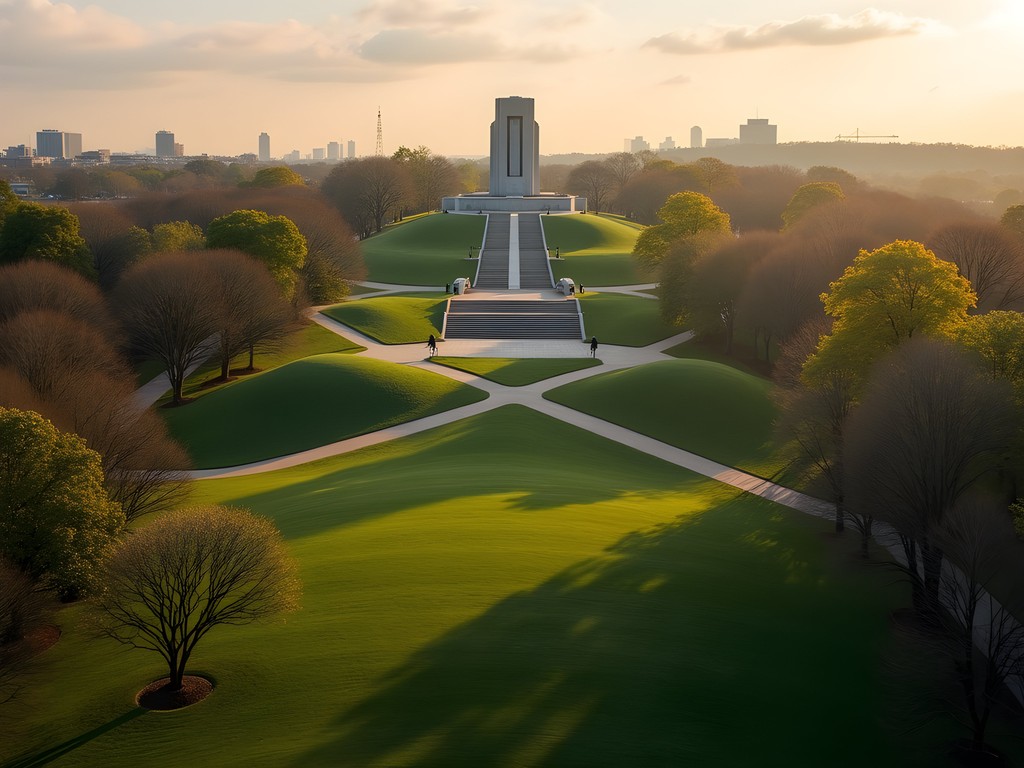 Frederick Law Olmsted-designed Walnut Hill Park in New Britain with World War I monument