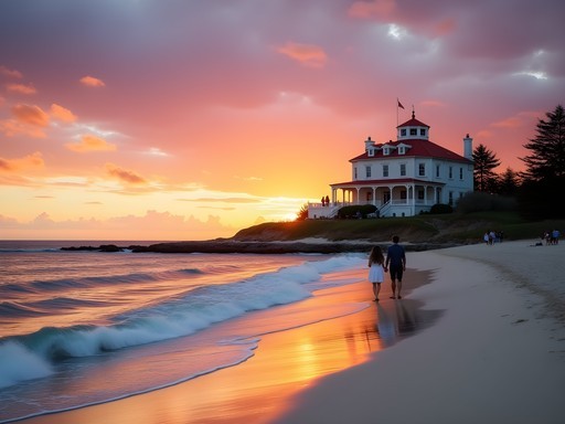 Sunset at Cottesloe Beach with Indiana Tea House silhouette