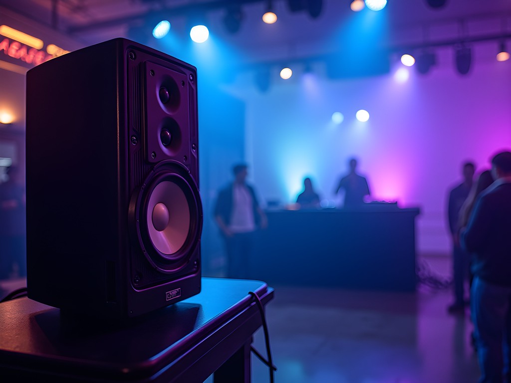Atmospheric interior of Audio SF nightclub with modern lighting and sound system