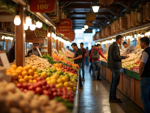 Colorful food stalls at Mercado Norte in San Miguel de Tucumán