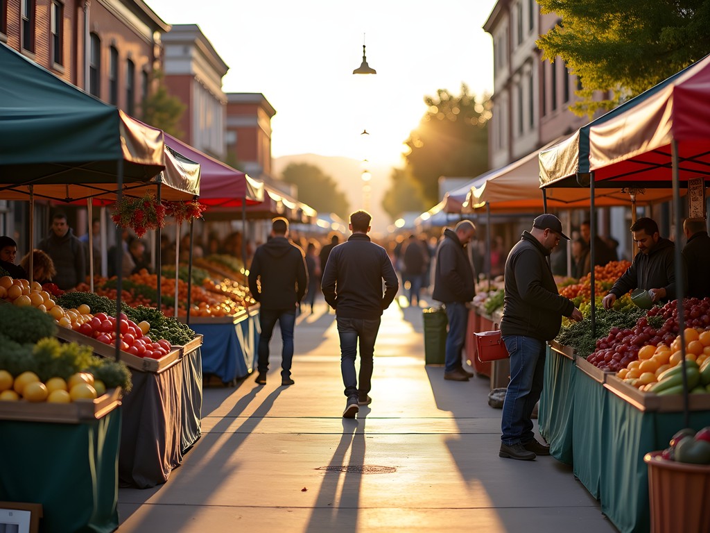 Sparks Farmers Market in Victorian Square with local produce and vendors