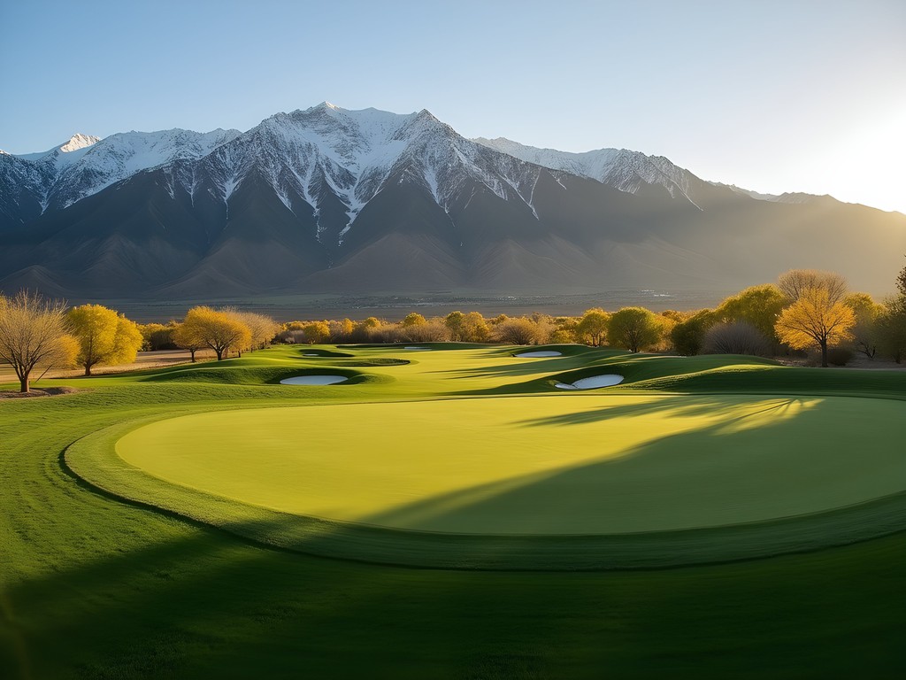 Panoramic mountain view from The Ridge Golf Club in West Valley City