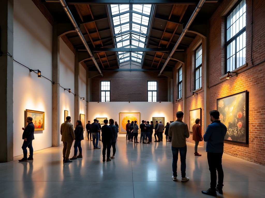 Industrial warehouse transformed into contemporary art gallery in Ann Arbor
