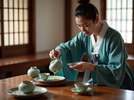 Traditional Korean tea ceremony in Busan