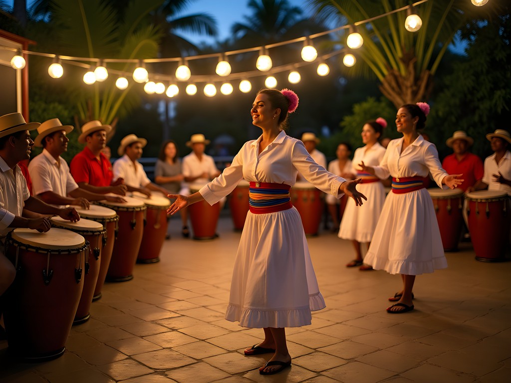 Traditional bomba dance performance in Carolina, Puerto Rico